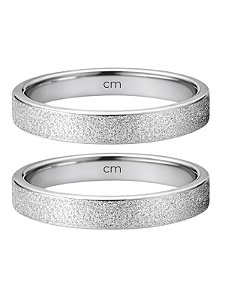 Par de Aliança diamantada 3mm - Aço Inox