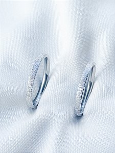 Par de Aliança diamantada 2mm Reta - Aço Inox