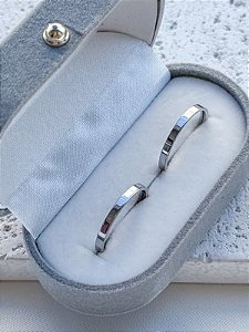 Par de Aliança Holanda 2mm - Aço Inox