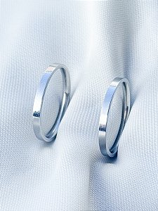 Par de Aliança Holanda 2mm - Aço Inox