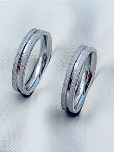 Par de Aliança Delicate - Aço Inox