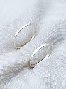 Par de Aliança Holanda 1,5mm - Prata 950