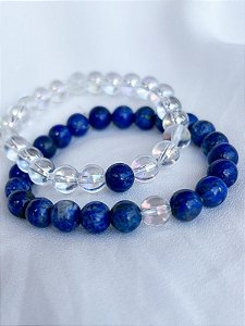 Pulseira Conexão de Casal - Aura Anjo e Lápis Lázuli