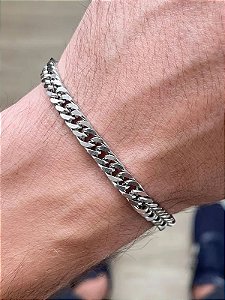 Pulseira trabalhada 6mm - Aço Inox