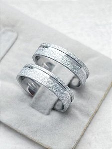 Par de aliança Delicate 5mm - Aço Inox
