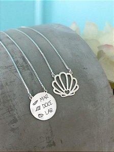 Escapulário Mar, Doce, Lar - Prata 925
