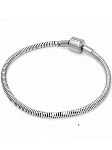 Pulseira Berloque Fecho Simples - Aço Inox