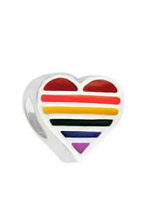 Berloque Coração LGBT - Folheado a Prata