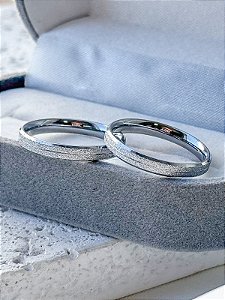 Par de Aliança Joy 3mm - Aço Inox
