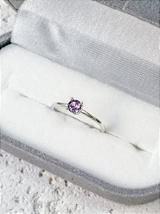 Anel Encanto Roxo - Prata 950