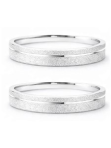 Par de Aliança Delicate 3mm - Prata 950