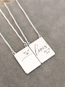 Escapulário “All of me, loves all of you” - Prata 925