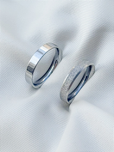 Par de Aliança Snow 4mm - Aço Inox