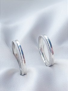 Par de Aliança Alice - Prata 950
