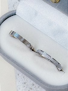 Par de Aliança Romeu - Aço Inox