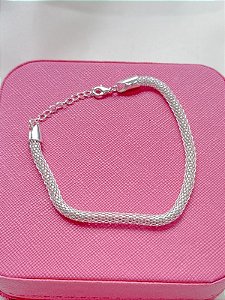 Pulseira rede - Folheado a prata