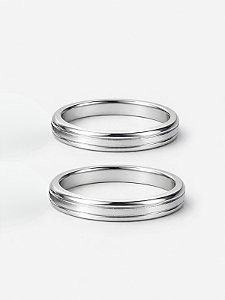 Par de Aliança Sunny - Aço Inox