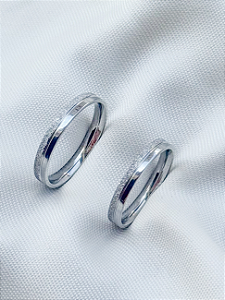 Par de Aliança Alice - Aço Inox