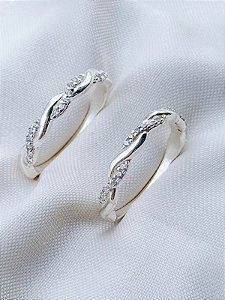 Par de Aliança Mônaco ELAS - Prata 950