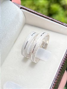 Par de Aliança Delicate 5mm - Prata 950