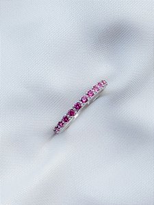 Anel Aparador Pace Rosa - Prata 950