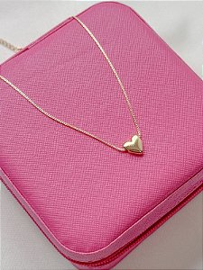 Colar mini coração - Folheado a ouro