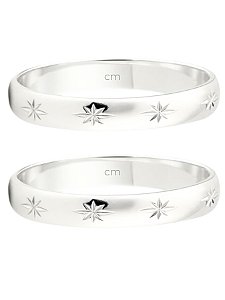 Par de aliança Moscou - Prata 950