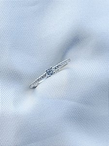 Anel Solitário Intense - Prata 950