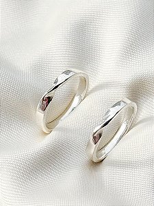 Par de aliança Florian - Prata 950