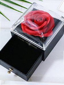 Caixinha De Alianças - Rosa artificial (Escolha a cor)
