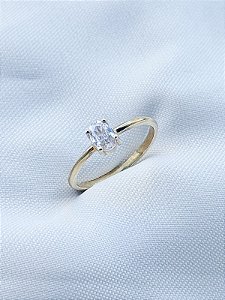 Anel Solitário Sun Oval - Moeda Antiga