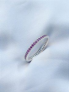 Anel aparador Noruega Rosa claro - Prata 950