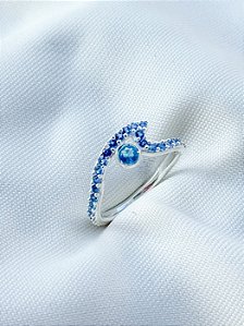 Anel Solitário Princesa Moana - Prata 950