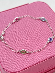 Pulseira colors - Prata 925