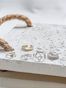 Combo 1 Piercings fake - Folheado a prata