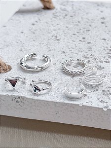 Combo 2 Piercing fake - Folheado a prata