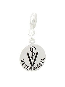 Berloque veterinária - Folheado a prata