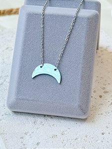 Colar Meia Lua - Aço Inox