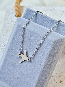 Colar avião - Aço Inox