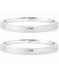 Par de Aliança Delicate 2mm - Prata 950