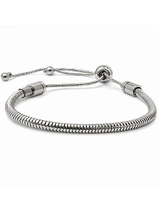 Pulseira Berloque Fecho ajustável - Aço Inox