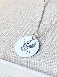 Colar Pomo de ouro redondo Harry Potter - Prata 925