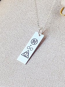 Colar Três Elementos II Harry Potter - Prata 925