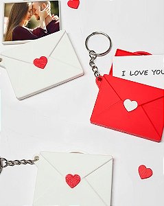 Chaveiro Carta de amor para foto - Escolha a cor