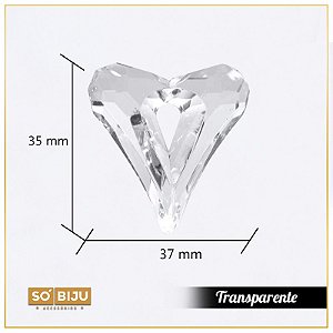Coração de Acrílico 37mm