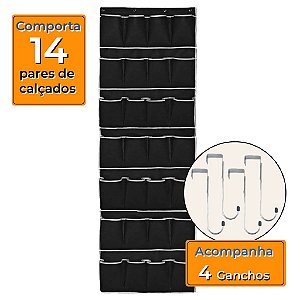 Sapateira de Porta Organizador de Sapatos Multiuso 14 Pares 28 Divisórias Vertical Sapato Chinelo