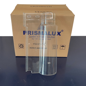 Telha PORTUGUESA Cristal Prismalux - Anti-UV e Anti Chama(TELHA PLÁSTICA TRANSPARENTE)( Cx 15 Unid.)