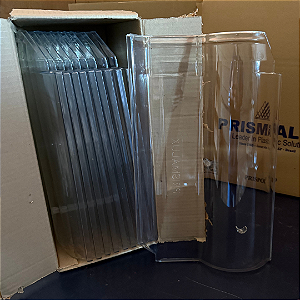 Kit 10 Telhas Translúcidas Tettogres Vilhena Cristal 43,2x26,9 Anti-UV Prismalux