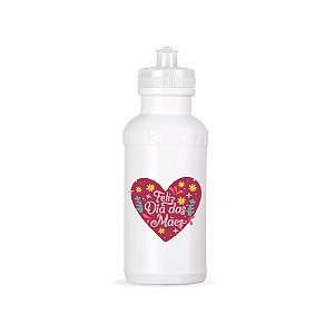 Garrafa Squeeze 500 ml - Coração Dia das Mães