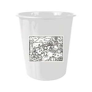 Baldinho Porta-Lápis Personalizado – "Boobie Goods" para Colorir